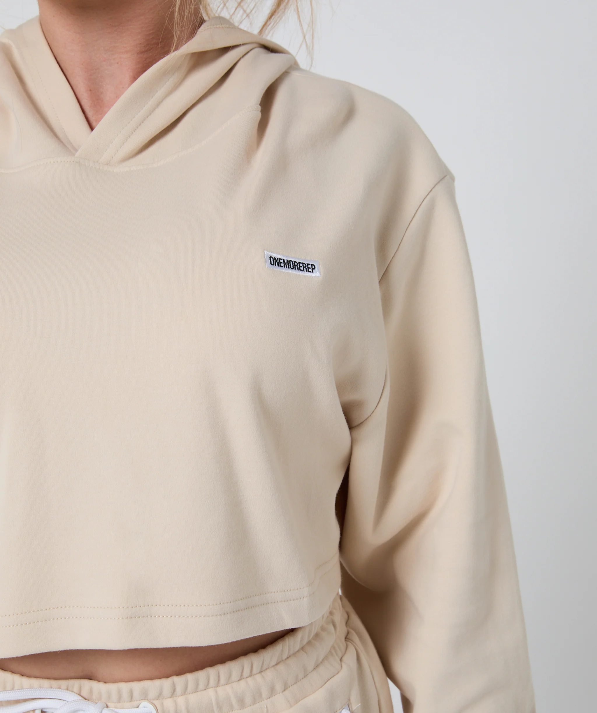 Ambition Crop Hoodie Bone by OneMoreRep - Image 3