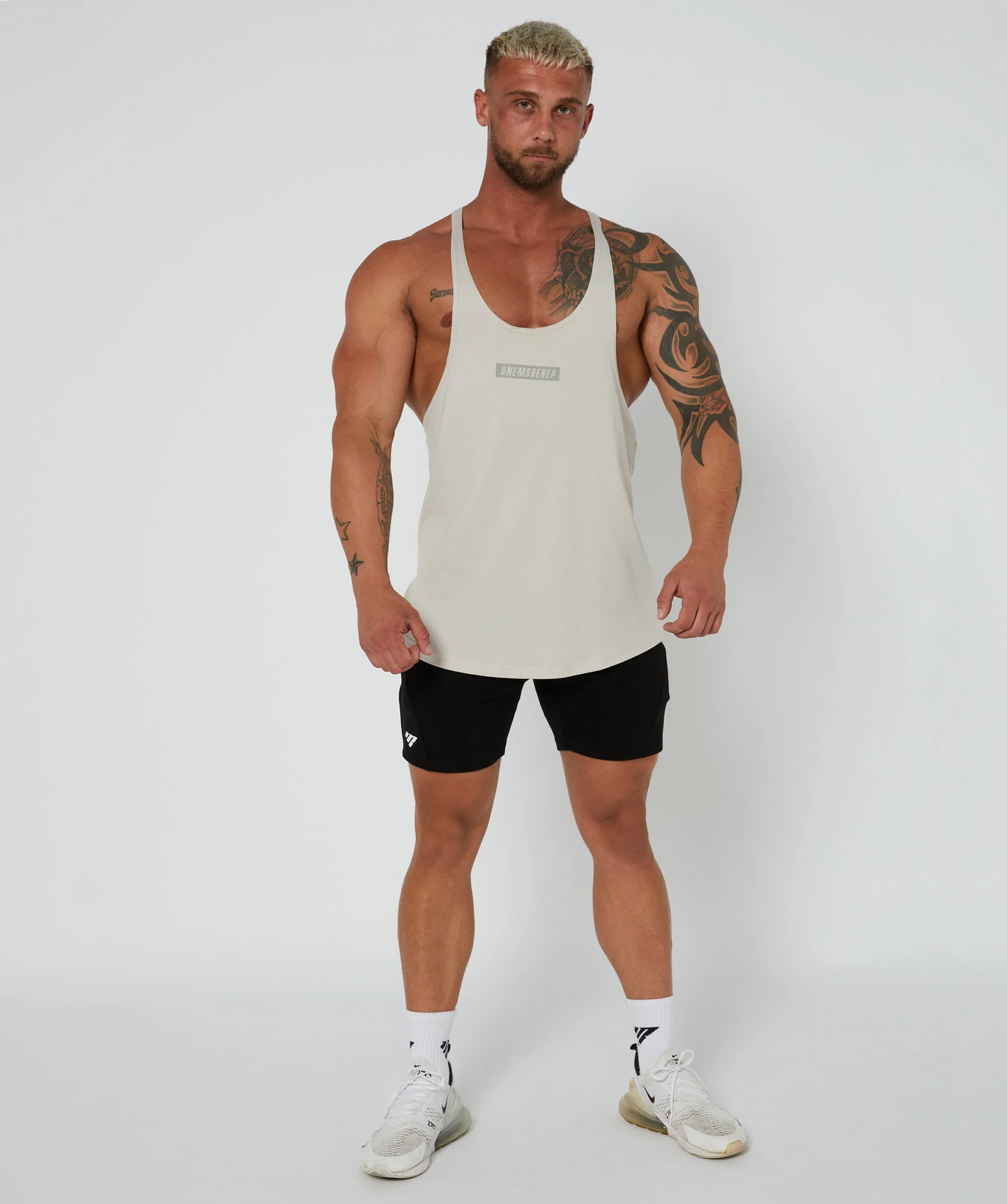 Apex Stringer Singlet (Stone) by OneMoreRep