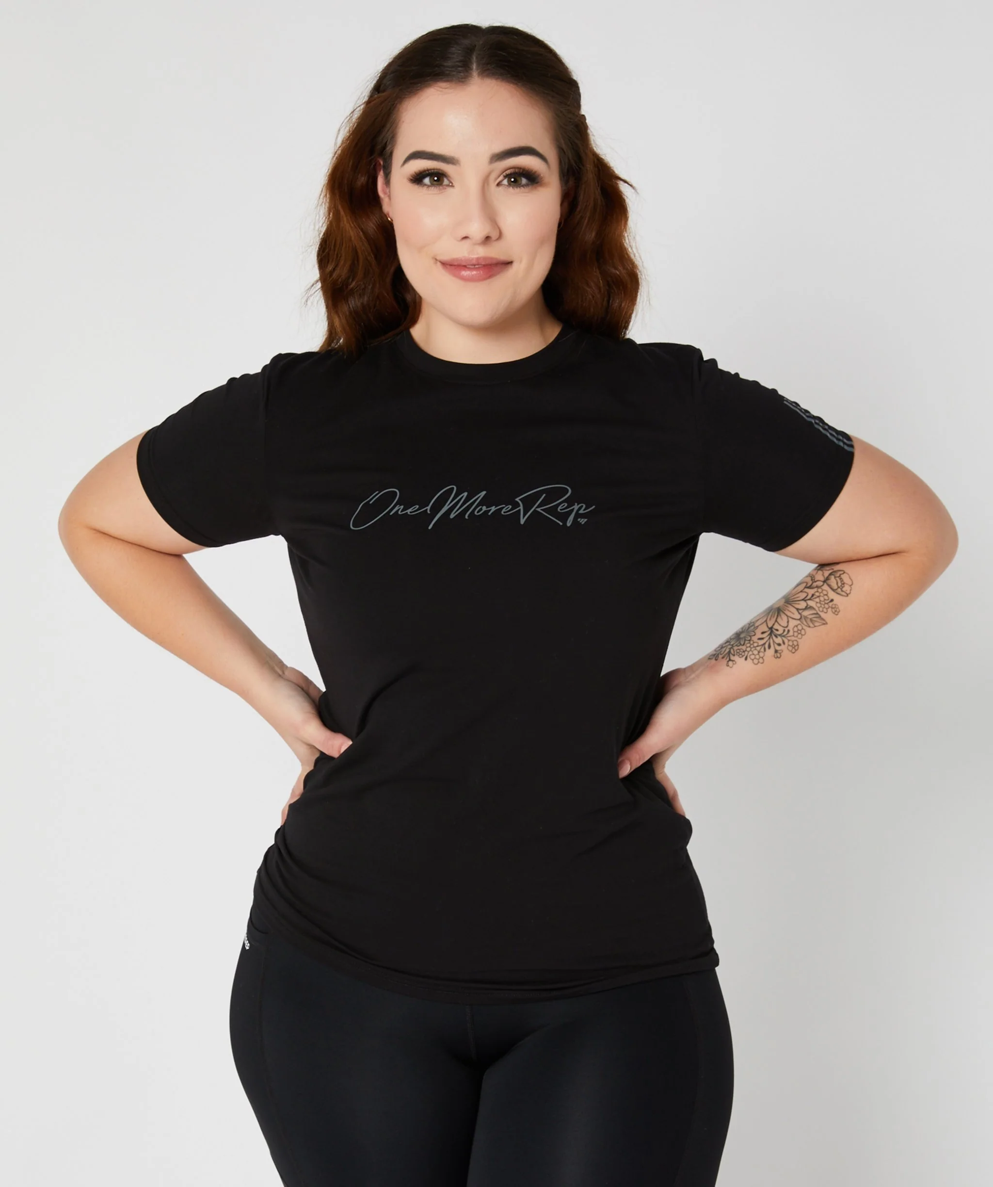Core Fitted Tee (Black) by OneMoreRep