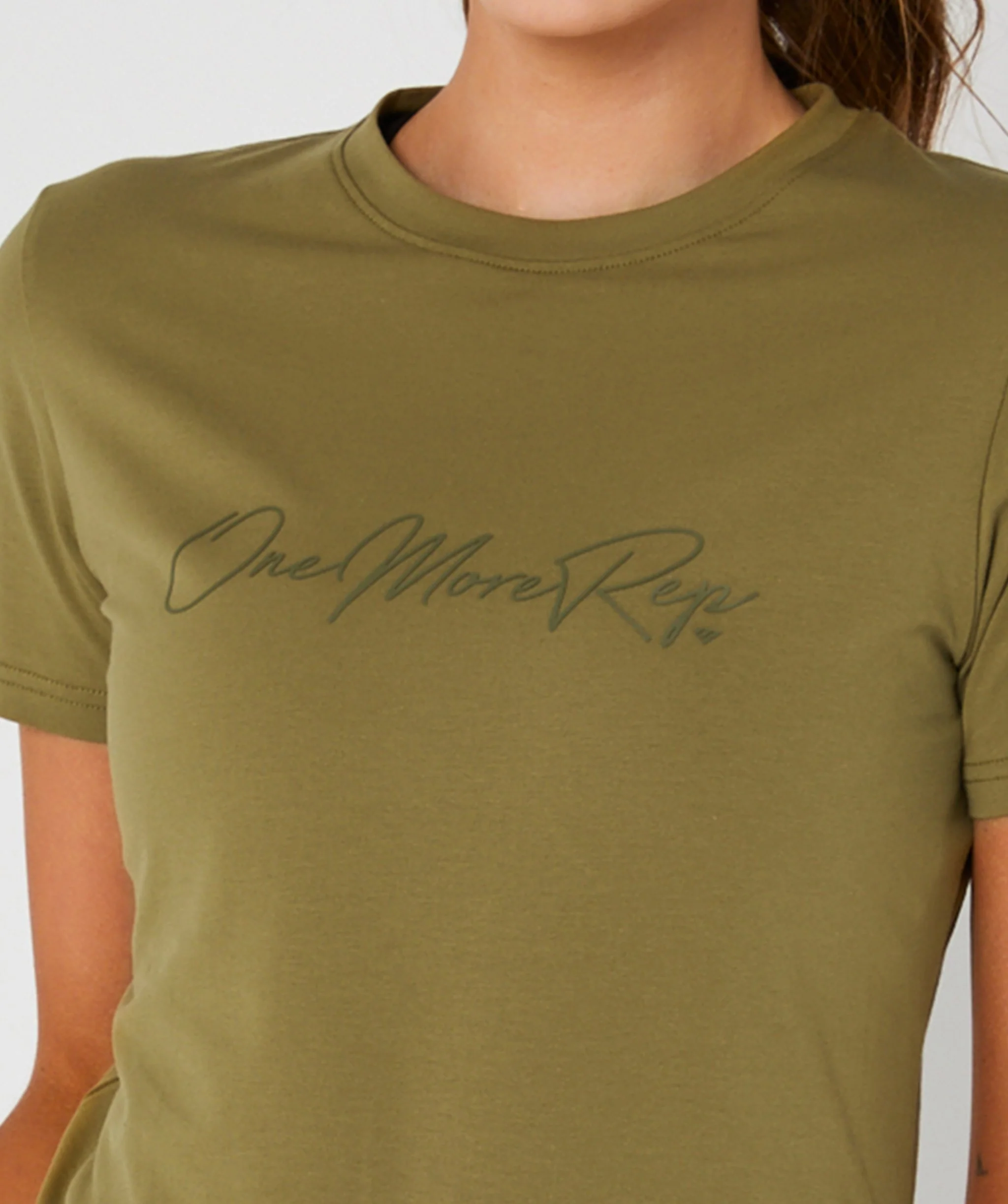 Core Fitted Tee (Khaki) by OneMoreRep - Image 15