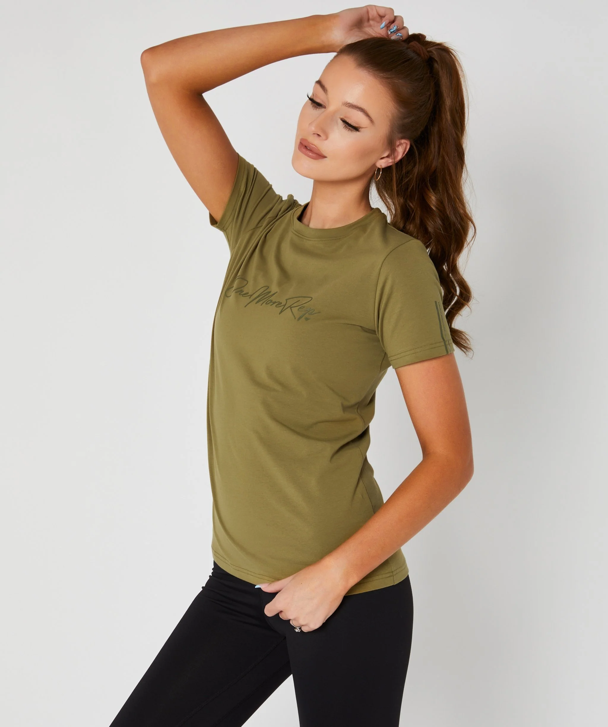 Core Fitted Tee (Khaki) by OneMoreRep - Image 16