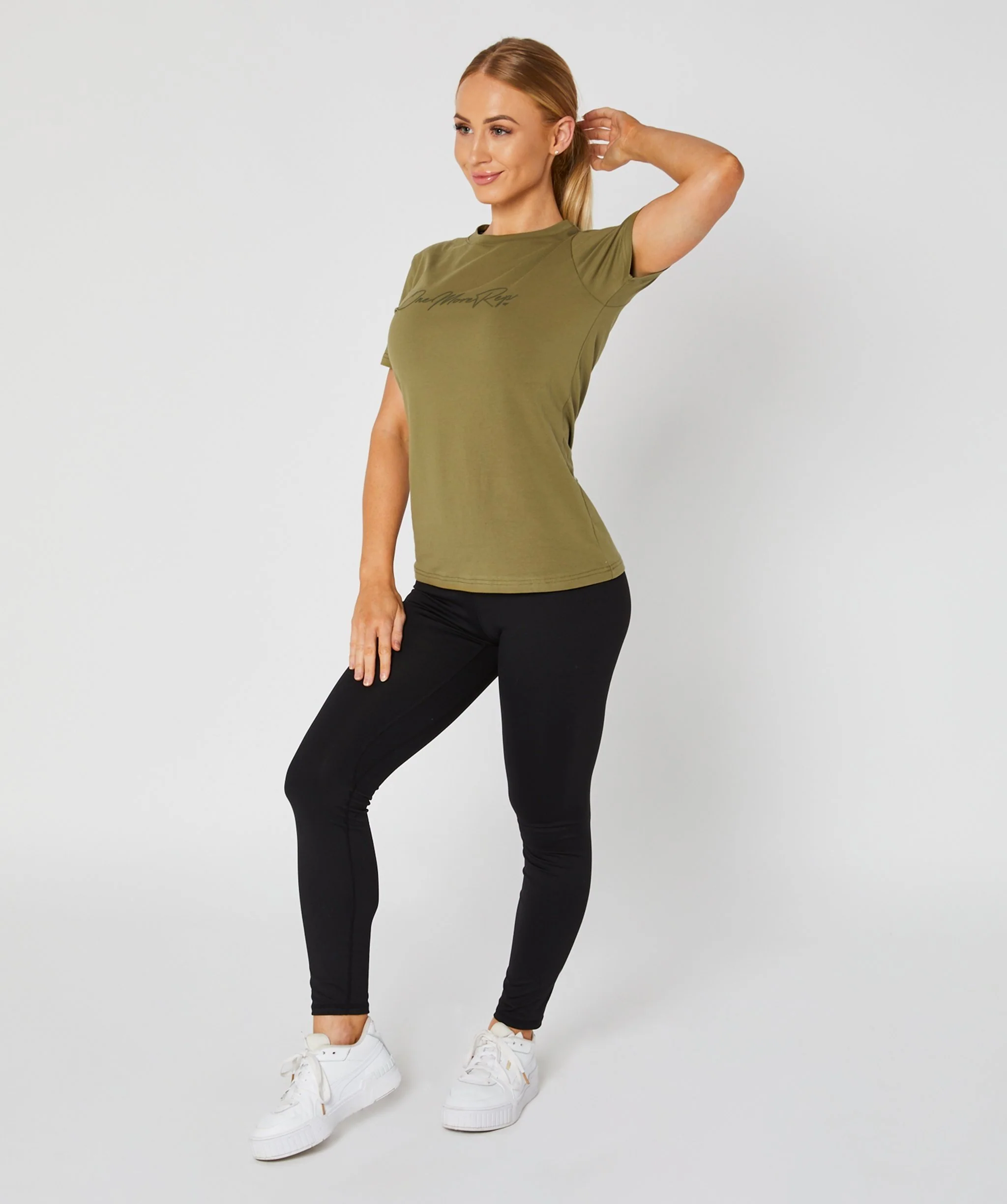 Core Fitted Tee (Khaki) by OneMoreRep - Image 17