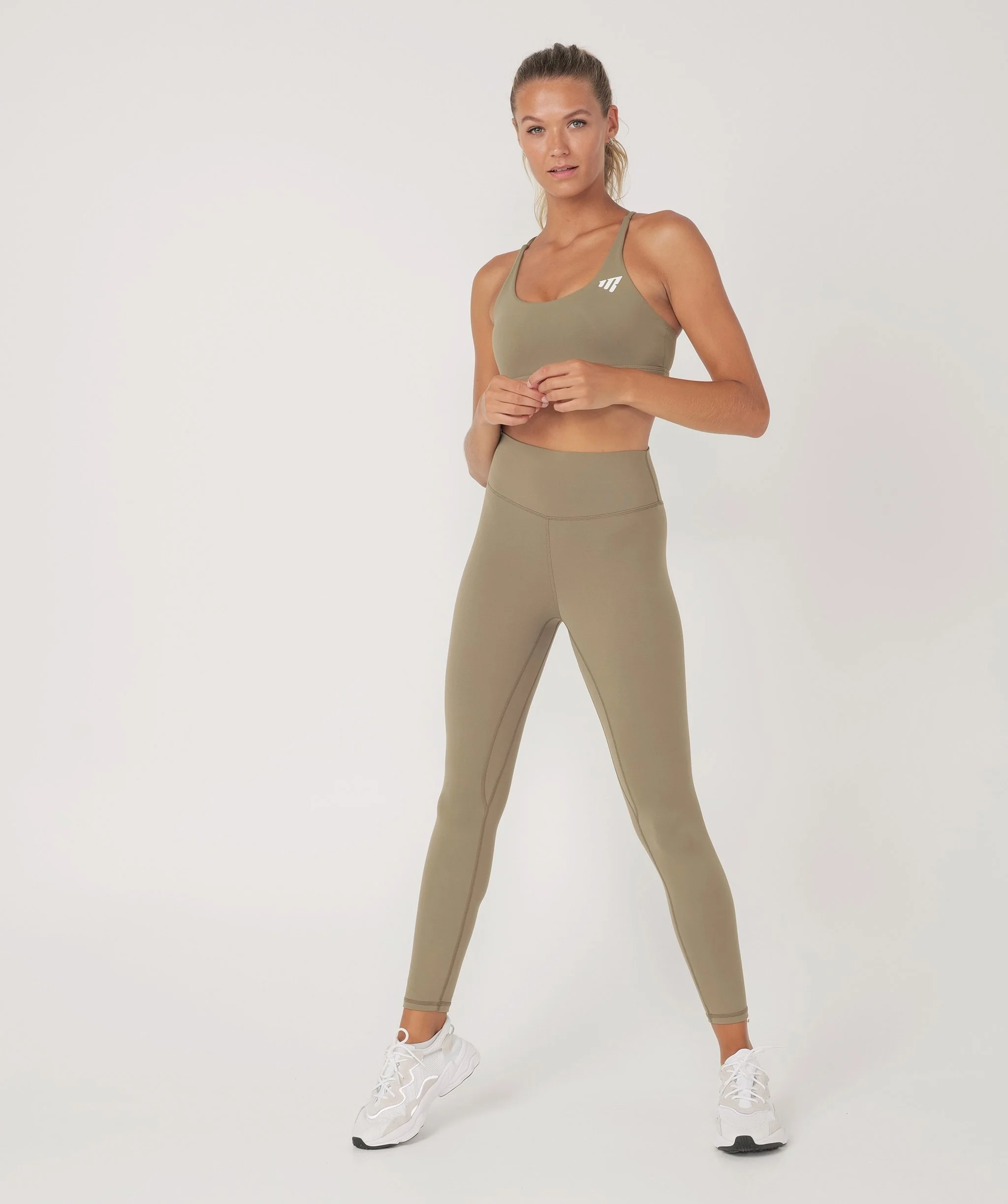 Core Leggings - Full Length (Khaki) by OneMoreRep - Image 5