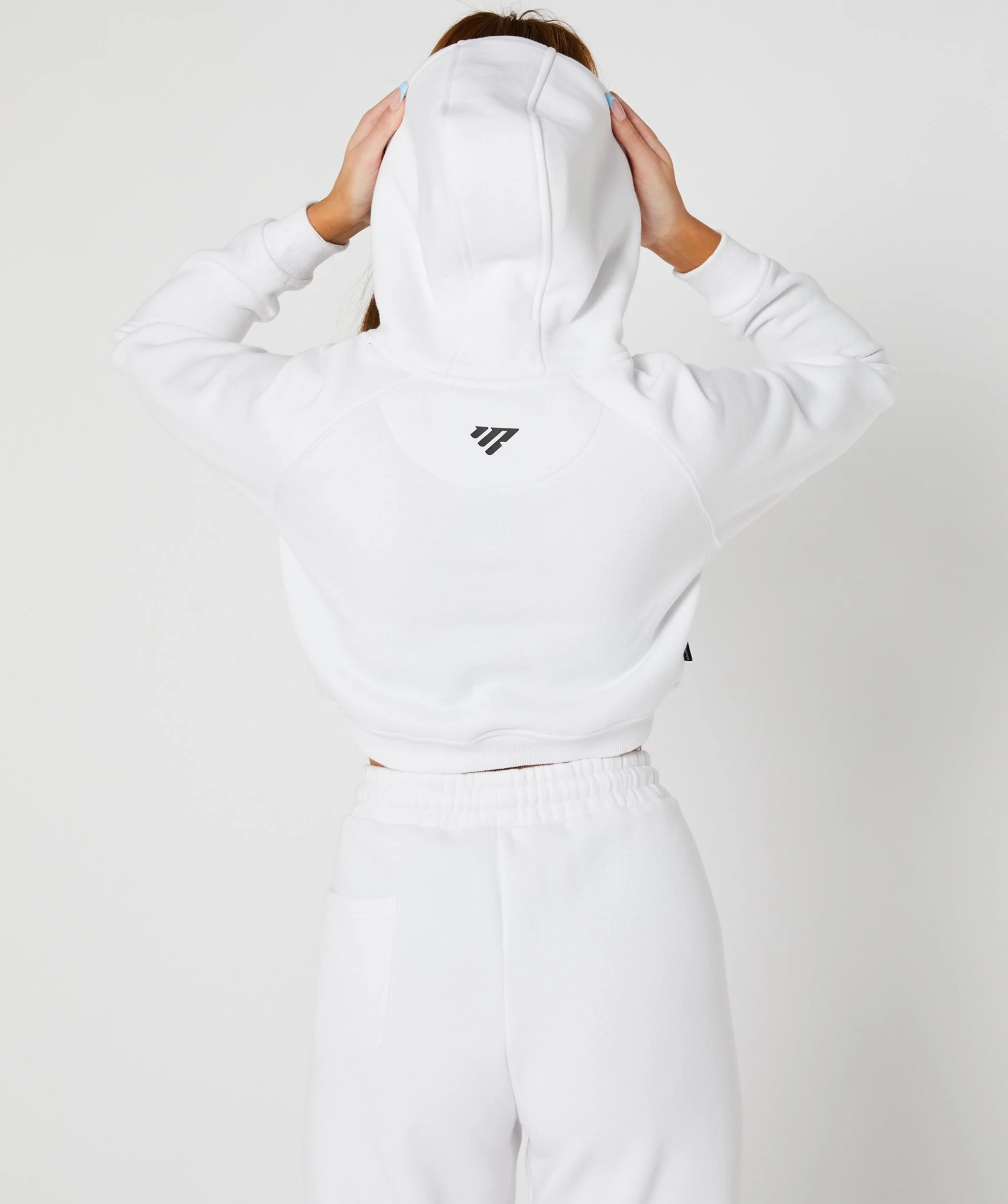 Crop Pullover Hoodie (White) by OneMoreRep - Image 10