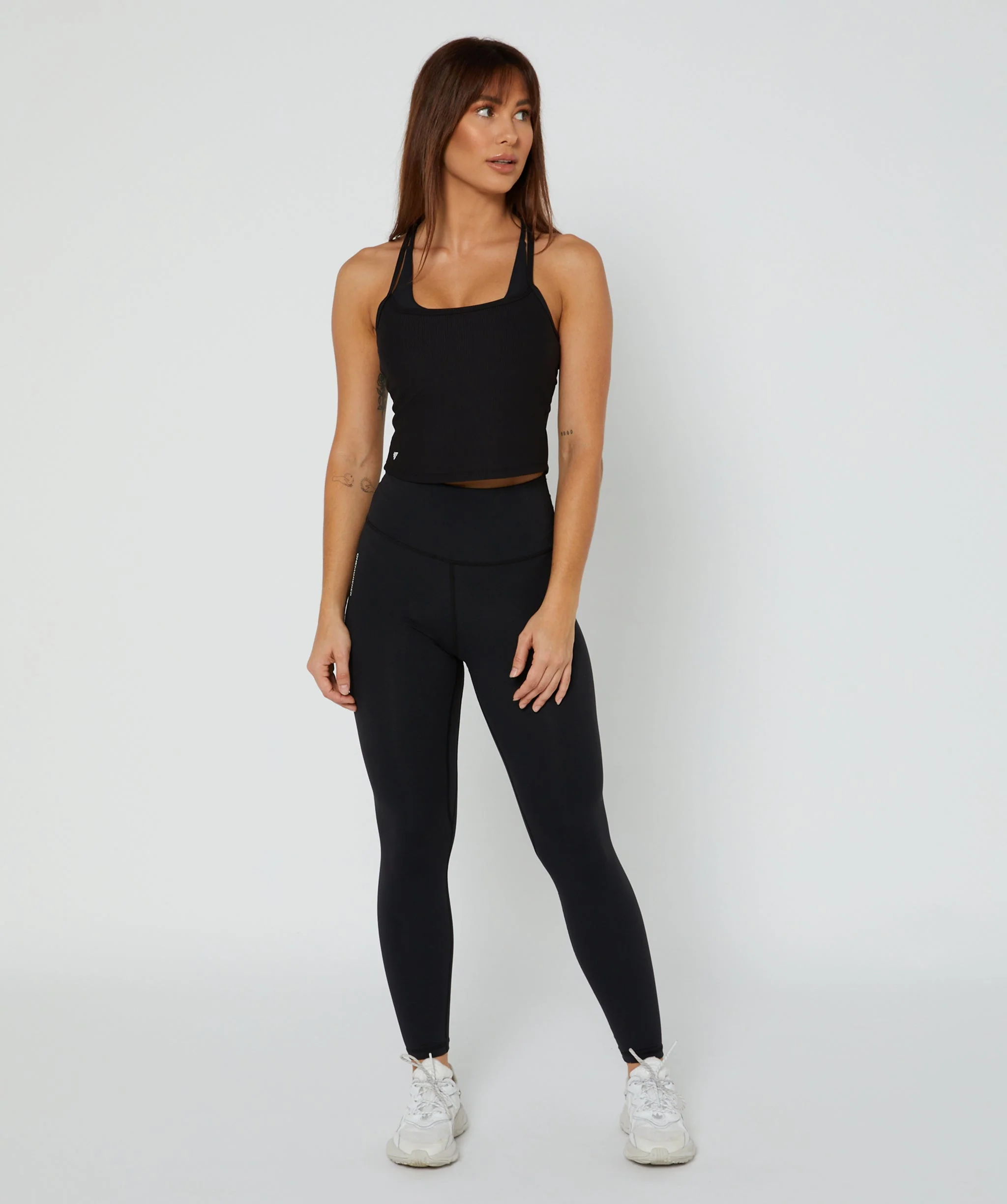 Elevate Ribbed Cropped Singlet (Black) by OneMoreRep - Image 3