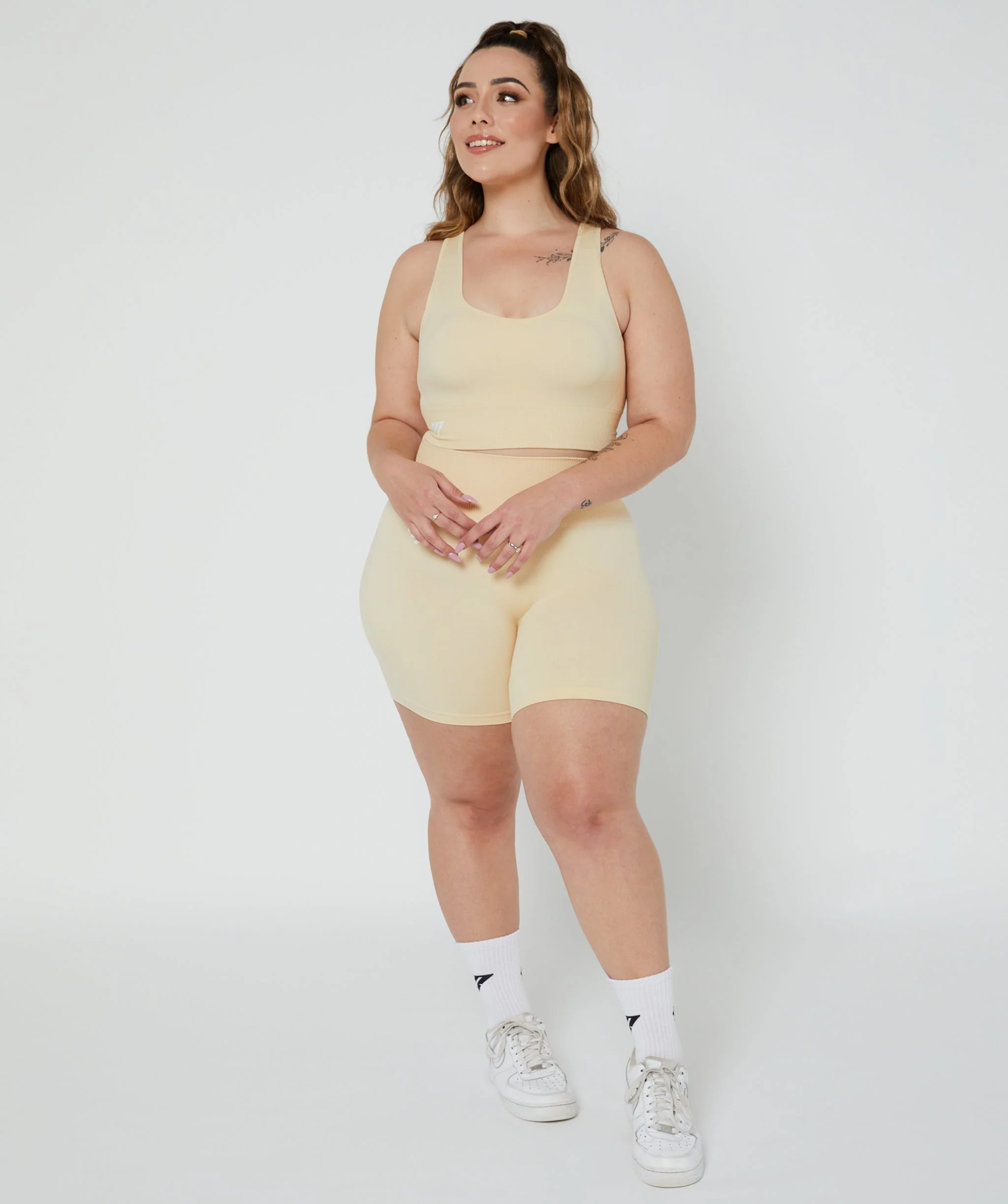 Luxe Seamless Shorts (Latte) by OneMoreRep - Image 3