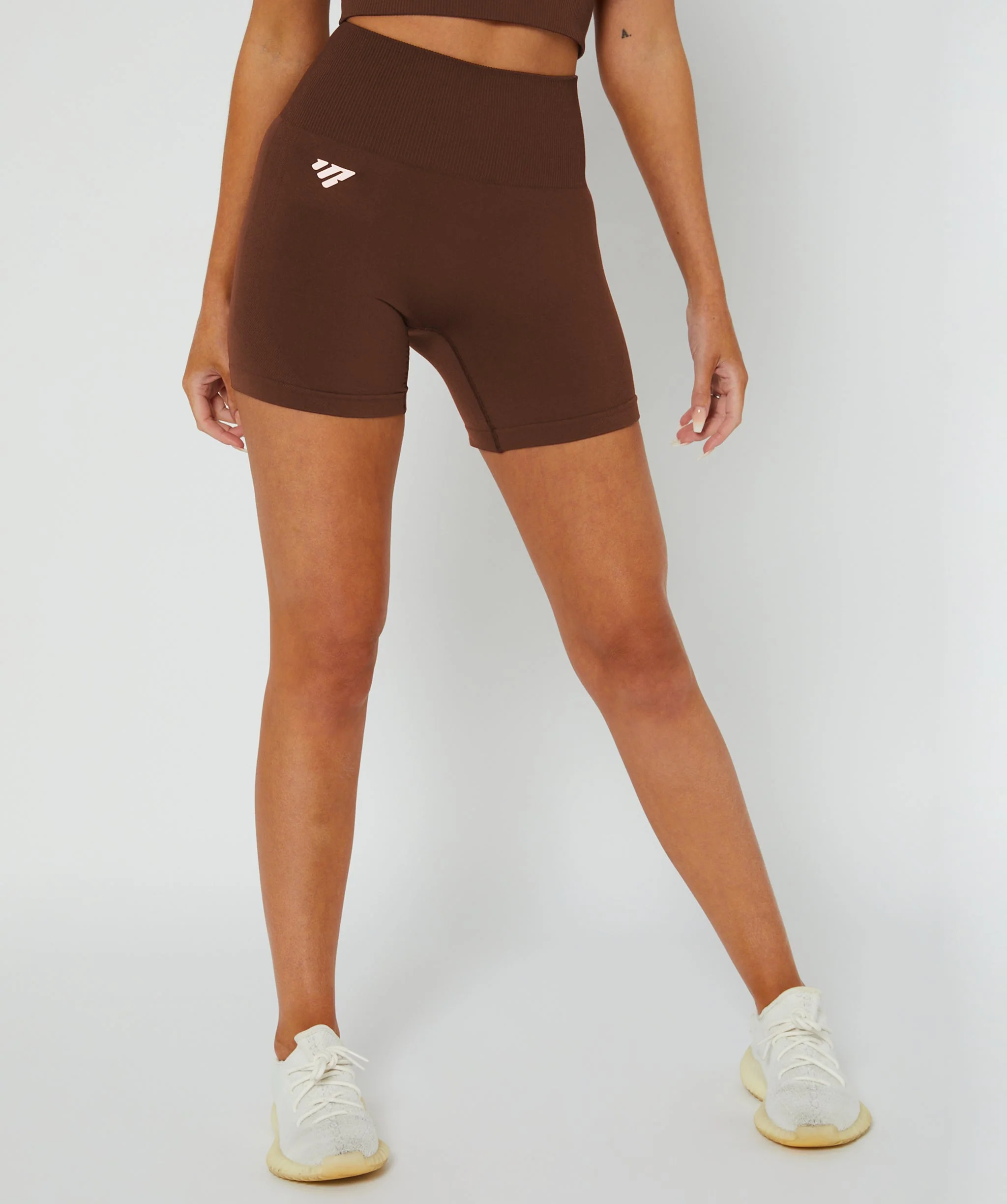 Luxe Seamless Shorts (Mocha) by OneMoreRep