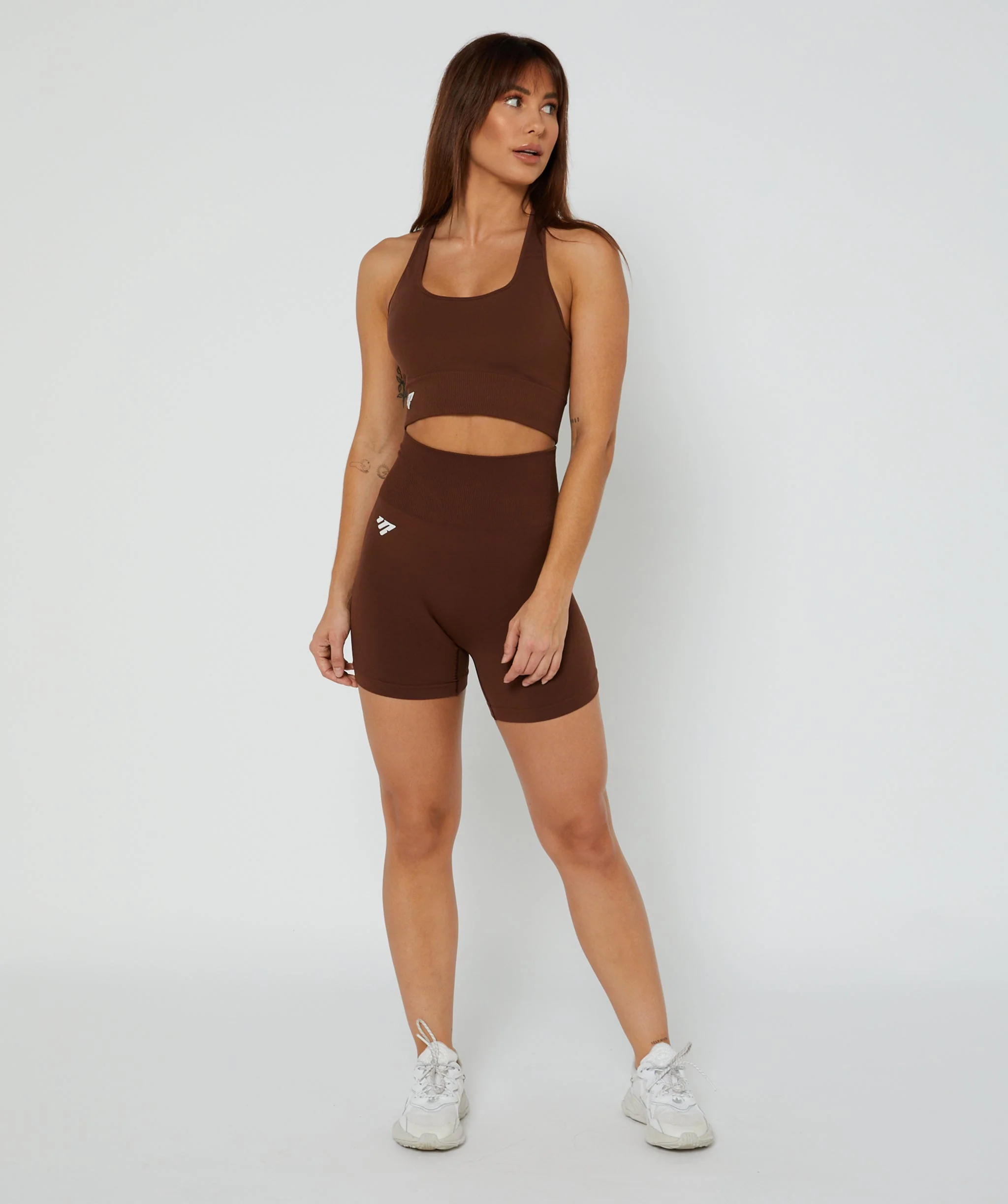 Luxe Seamless Shorts (Mocha) by OneMoreRep - Image 2