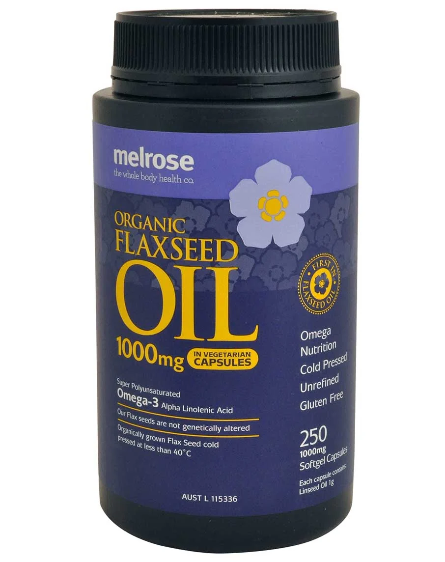 Organic Flaxseed Oil Capsules by Melrose - Image 5