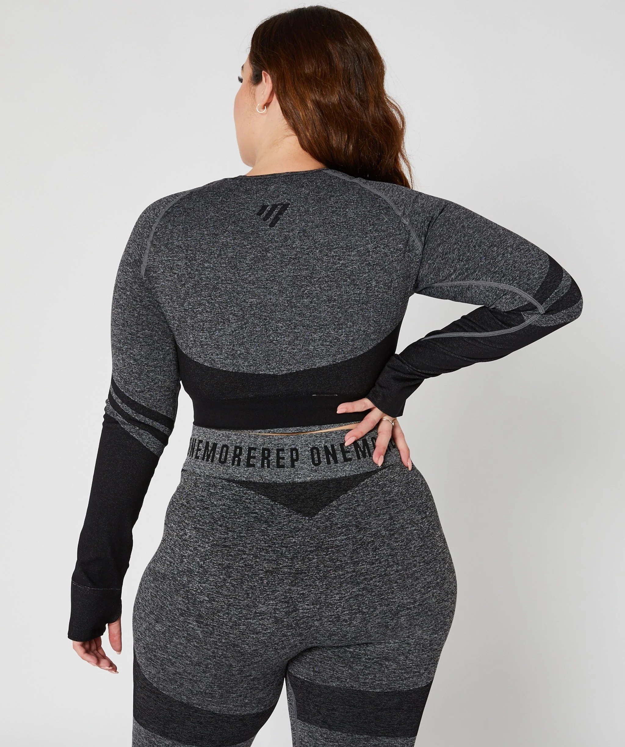 True Seamless Longsleeve Crop (Black) by OneMoreRep - Image 7