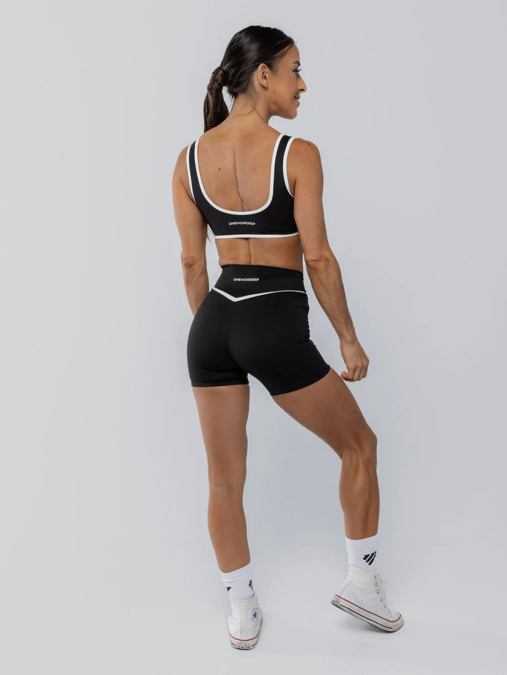 Two Tone Cross Shorts Black by OneMoreRep - Image 13