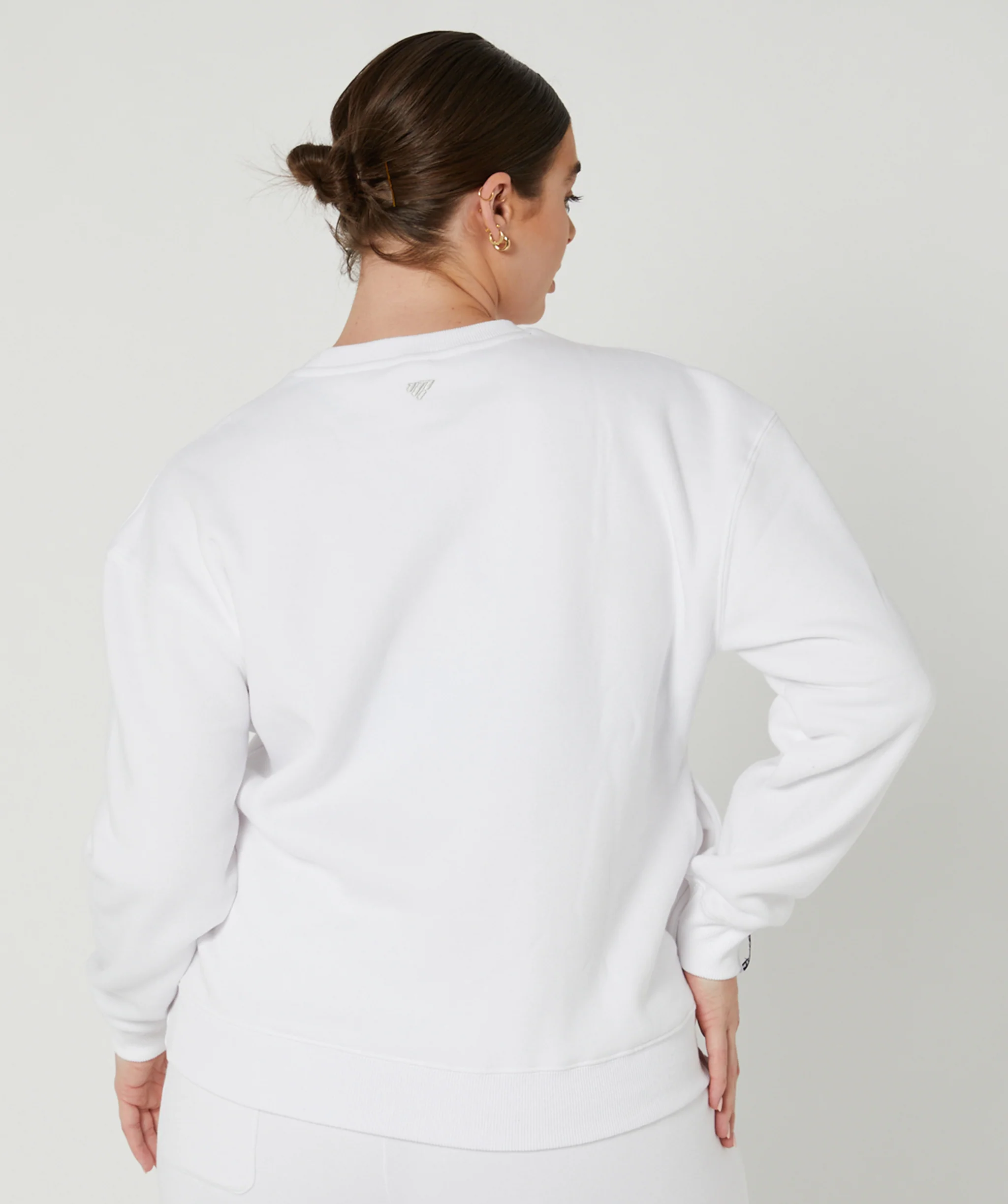 Varsity Crewneck Jumper (White/White) by OneMoreRep - Image 4