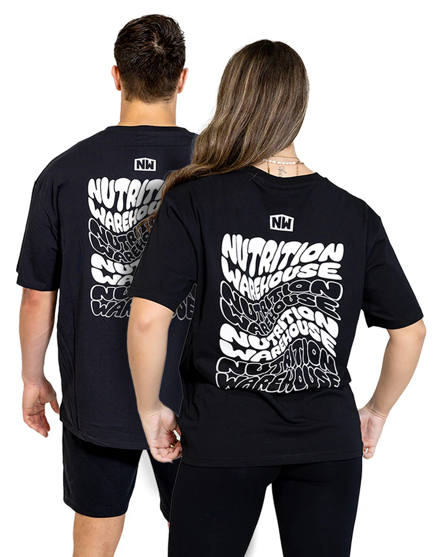 Wave Tee (Black/White) by Nutrition Warehouse